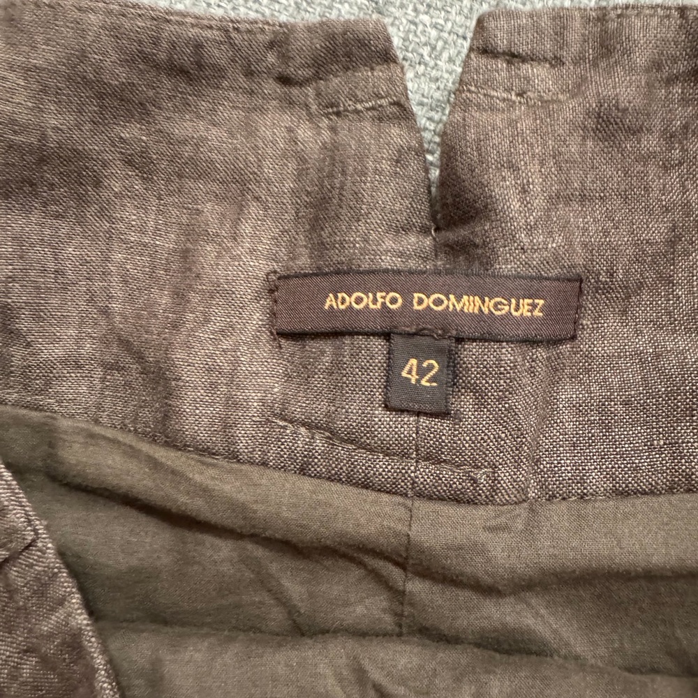 Adolfo Dominguez Brown Maxi A-Line Linen Skirt - Picture 9 of 13
